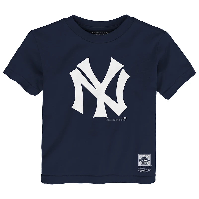 Toddler Mitchell & Ness Navy New York Yankees Retro Logo T-Shirt