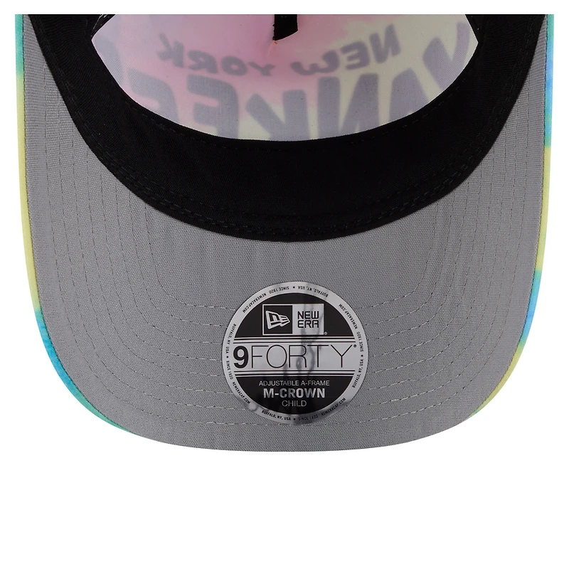 Casquette ajustable New Era New York Yankees Tie Dye M-Crown A-Frame 9FORTY pour tout-petit