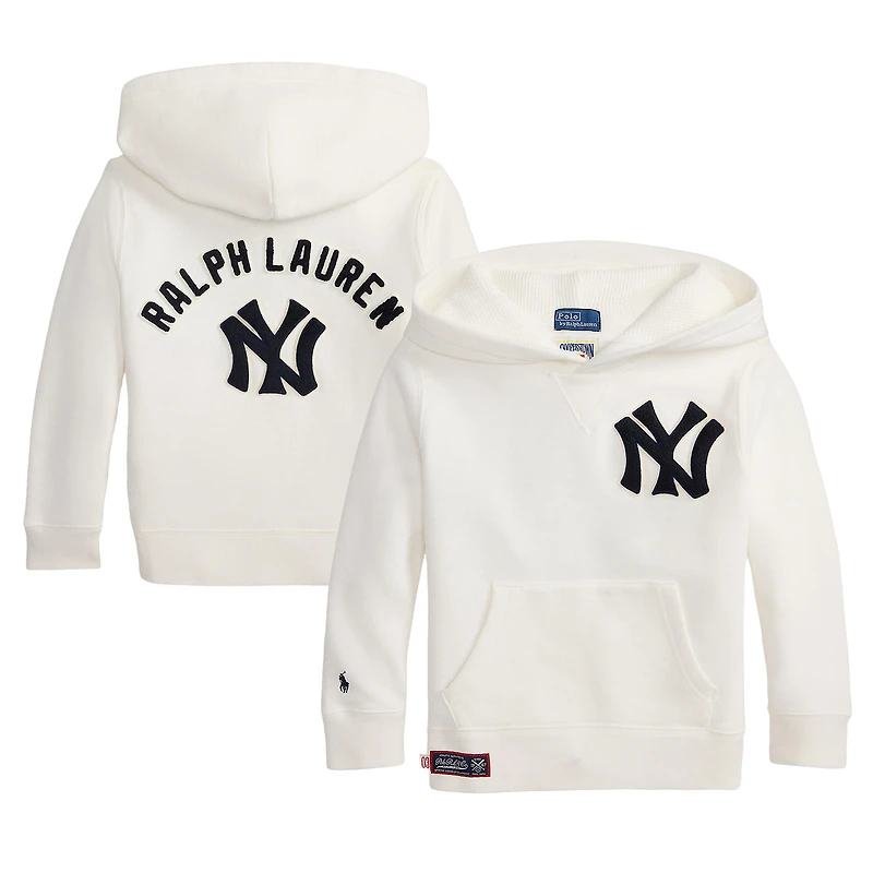 Sweat à capuche en polaire crème Polo Ralph Lauren Yankees pour tout-petit