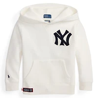 Sweat à capuche en polaire crème Polo Ralph Lauren Yankees pour tout-petit