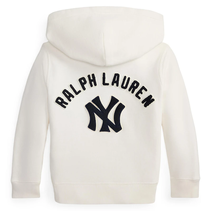 Sweat à capuche en polaire crème Polo Ralph Lauren Yankees pour tout-petit