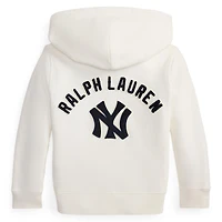 Sweat à capuche en polaire crème Polo Ralph Lauren Yankees pour tout-petit