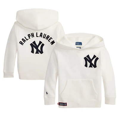 Sweat à capuche en polaire crème Polo Ralph Lauren Yankees pour tout-petit