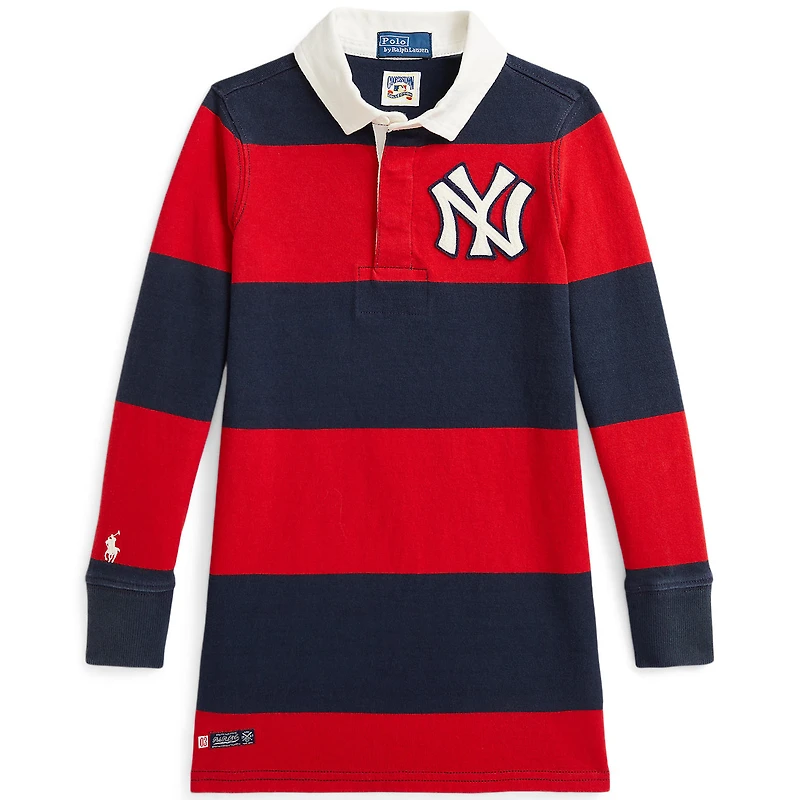 Robe de rugby bleu marine/rouge Polo Ralph Lauren pour tout-petit