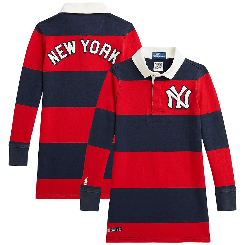 Robe de rugby bleu marine/rouge Polo Ralph Lauren pour tout-petit