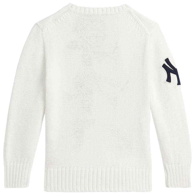 Pull-over blanc Polo Ralph Lauren pour tout-petit avec ours des Yankees