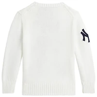 Pull-over blanc Polo Ralph Lauren pour tout-petit avec ours des Yankees