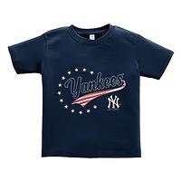 Toddler Soft as a Grape Navy New York Yankees Americana T-Shirt