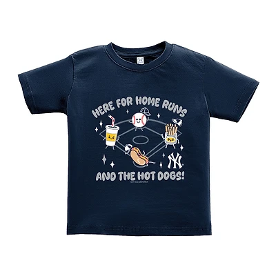 Toddler Soft as a Grape Navy New York Yankees Snack T-Shirt