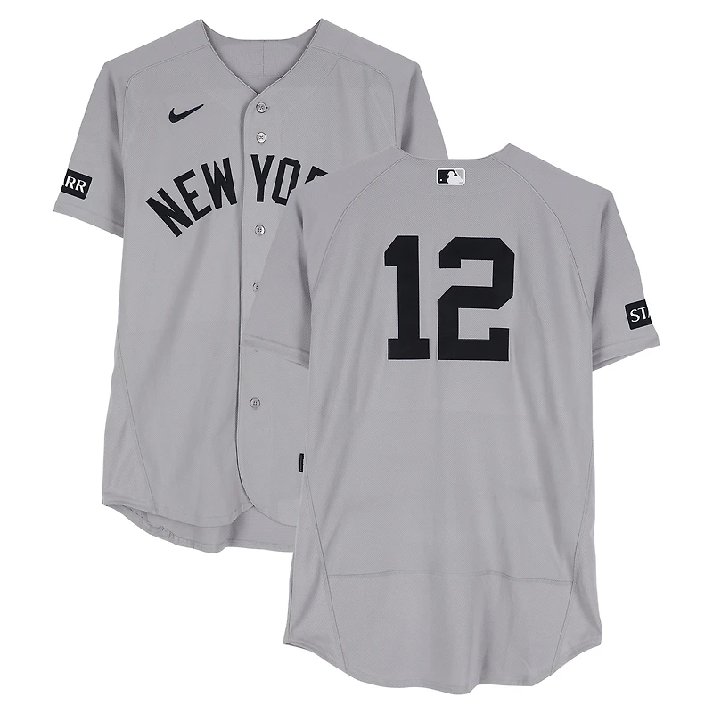 Trent Grisham New York Yankees Game-Used #12 Gray Nike Jersey vs. Texas Rangers on April 29, 2026