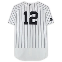 Trent Grisham New York Yankees Game-Used #12 White Pinstripe Jersey vs. Miami Marlins on April 3, 2026