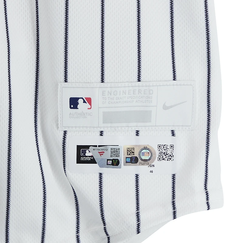 Trent Grisham New York Yankees Game-Used #12 White Pinstripe Jersey vs. Miami Marlins on April 3, 2026
