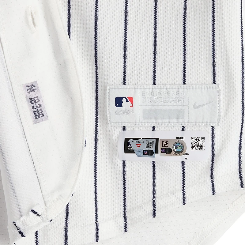 Trent Grisham New York Yankees Game-Used #12 White Pinstripe Nike Jersey vs. Texas Rangers on May 7, 2026