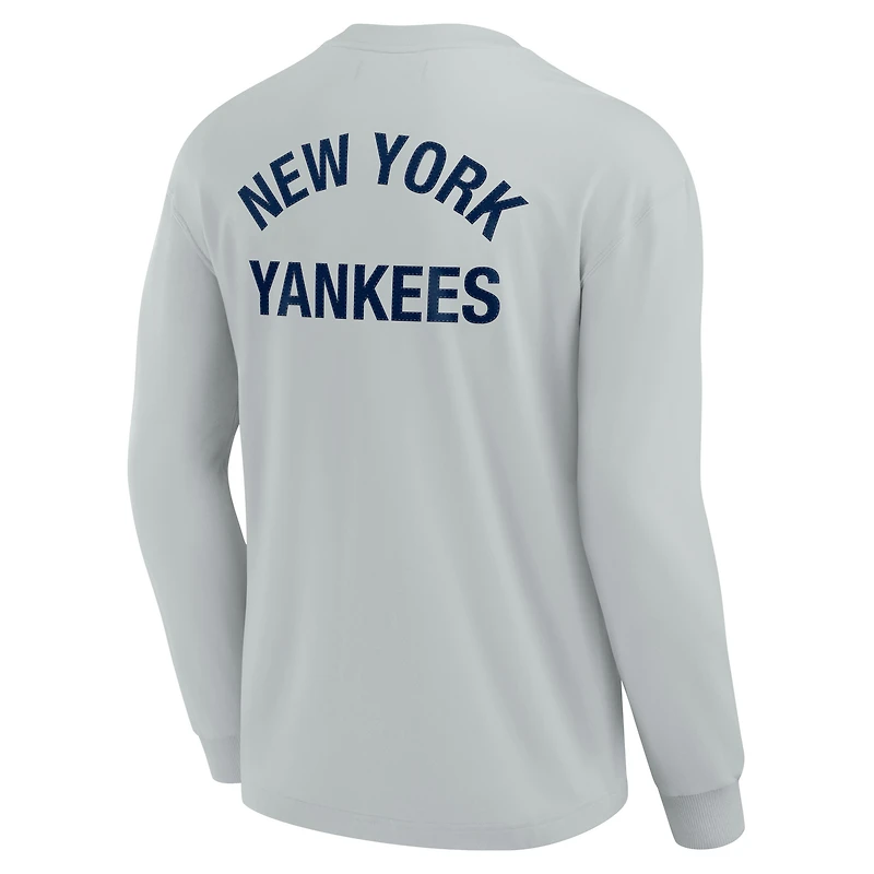 Unisex Fanatics Gray New York Yankees Elements Super Soft Long Sleeve T-Shirt