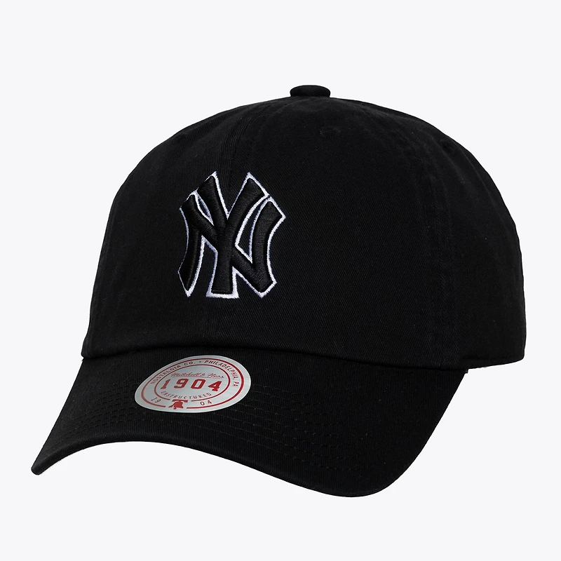 Casquette unisexe Mitchell & Ness noire et blanche New York Yankees 1904 à sangle ajustable