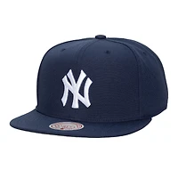 Casquette unisexe Mitchell & Ness bleu marine New York Yankees à logo latéral