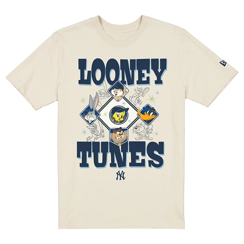 Unisex New Era Cream York Yankees Looney Tunes T-Shirt