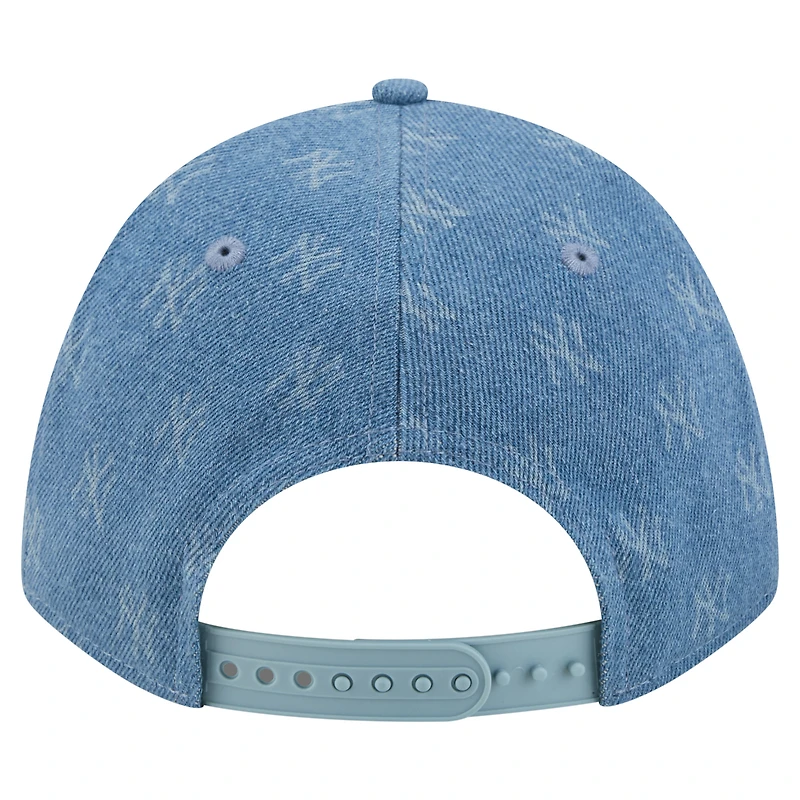 Unisex New Era Denim New York Yankees A-Frame 9FORTY Adjustable Hat