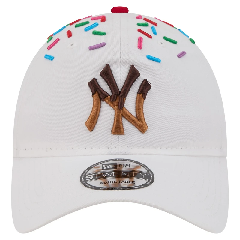 Unisex New Era  White New York Yankees Sprinkle 9TWENTY Adjustable Hat