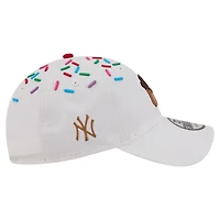 Casquette unisexe New Era blanche New York Yankees Sprinkle 9TWENTY ajustable