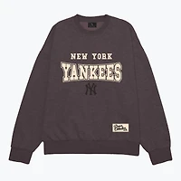 Sweat-shirt unisexe Peace Collective marron chiné New York Yankees, oversize et épais