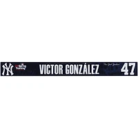 Victor Gonzalez New York Yankees - Plaque signalétique #47 Navy émise par le joueur de l'entraînement de printemps de la MLB 2024
