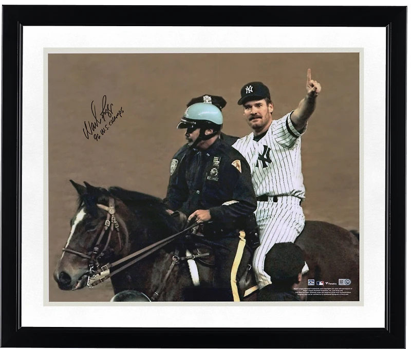 Wade Boggs New York Yankees Autographed 16" x 20" 1996 World Series Celebration Photograph with "96 W.S. Champs" Inscription