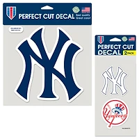 Lot de deux autocollants WinCraft New York Yankees Perfect Cut
