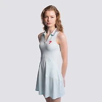 Robe à col en V Celeste bleu clair des Yankees de New York pour femme Lusso