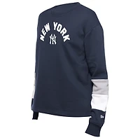 Women's New Era  Navy New York Yankees Gameday Crewneck Sweatshirt