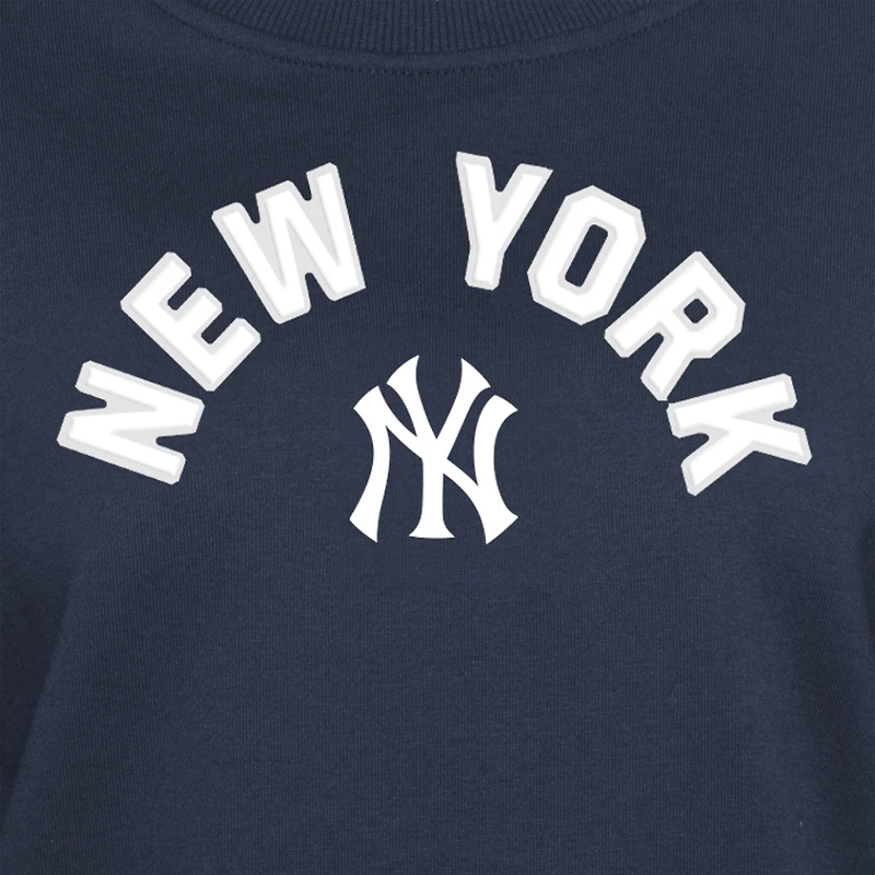 Sweat-shirt ras du cou New Era bleu marine York Yankees Gameday pour femme