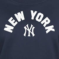 Sweat-shirt ras du cou New Era bleu marine York Yankees Gameday pour femme