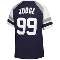 Profil Femme Aaron Judge Navy New York Yankees T-shirt raglan grande taille avec nom et numéro