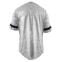 Women's Profile Heather Gray New York Yankees Lace-Up Fleck T-Shirt
