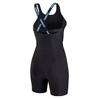 Women's WEAR by Erin Andrews  Black New York Yankees Bodycon Quarter-Zip Romper