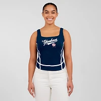 Women's WEAR by Erin Andrews  Navy New York Yankees Square Neck Tank Top