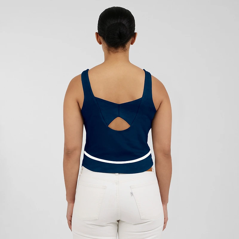 Débardeur à col carré bleu marine des Yankees de New York pour femmes WEAR by Erin Andrews