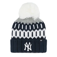 Women's '47  Navy New York Yankees Felicity Cuffed Knit Hat with Pom