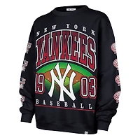 Sweat-shirt oversize en polaire à col rond « Go Big » des Yankees de New York, bleu marine, modèle 47, pour femme