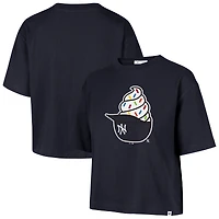 Women's '47  Navy New York Yankees Ice Cream Helmet T-Shirt