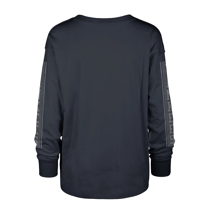 T-shirt à manches longues pour femme '47 Navy New York Yankees Statement