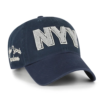Women's '47  Navy New York Yankees Zoey Clean Up Adjustable Hat