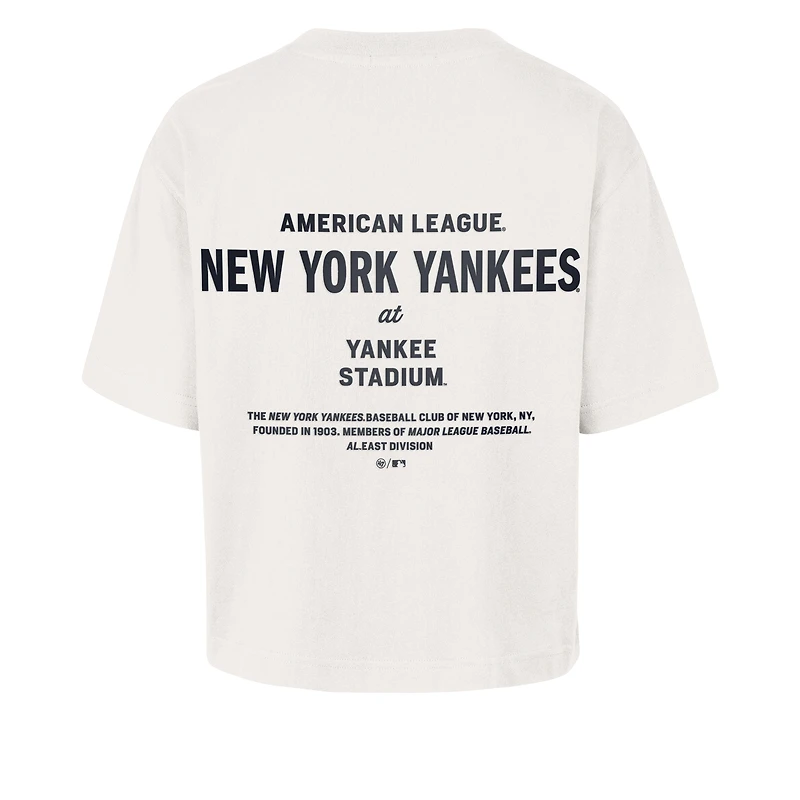 Women's '47 Sand New York Yankees Leon Foundation City Cropped T-Shirt