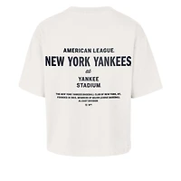 Women's '47  Sand New York Yankees Leon Foundation City Cropped T-Shirt