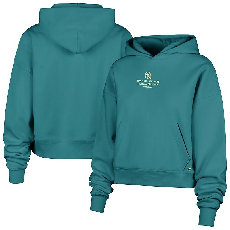 Women's '47  Teal New York Yankees Contemporary Basics Anderson Foundation Hoodie
