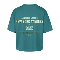 Women's '47  Teal New York Yankees Contemporary Basics Leon City T-Shirt