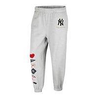 Women's '47 x Stoney Clover Lane Heather Gray New York Yankees Venice Jogger Pants