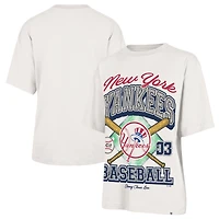 Women's '47 x Stoney Clover Lane Sand New York Yankees Crossover Base Foundation T-Shirt
