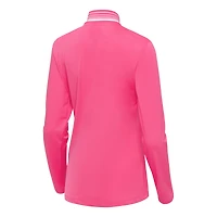 Women's Antigua  Pink New York Yankees Spring Training Palmetto Quarter-Zip Top