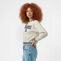 Women's Champion  Cream New York Yankees Reverse Weave Sweatshirt